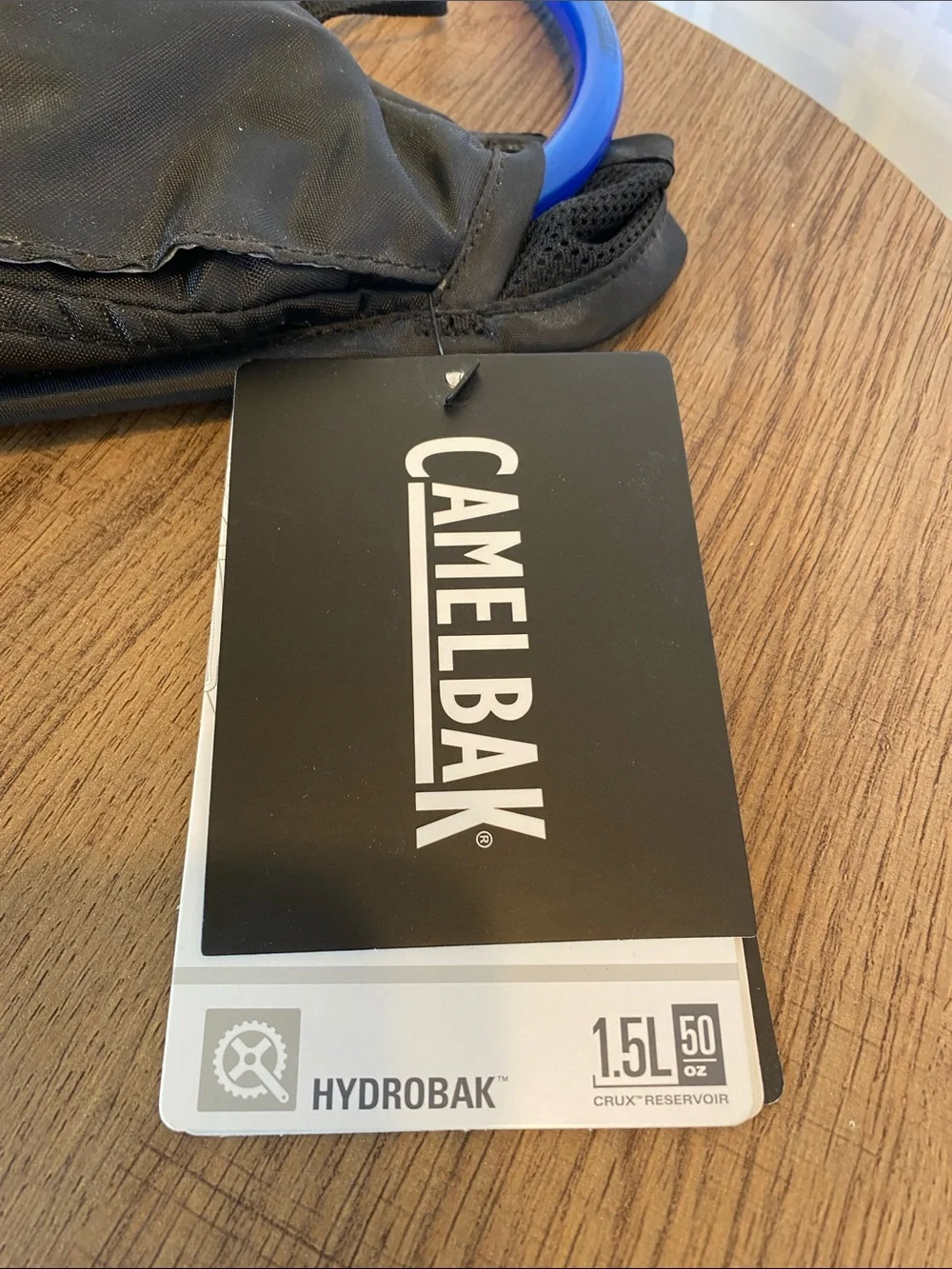 CamelBak Hydrobak Black Hydration Backpack with Blue Tube Big Bite Valve NWT